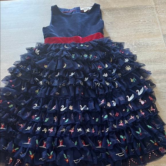 mini Boden 12 days of Christmas dress 4/5 EUC mini Boden 12 days of Christmas dress 4/5 EUC